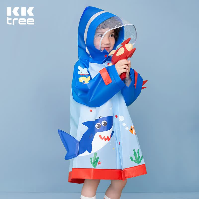 kocotreekk树儿童雨衣带书包位宝宝男女小学生小童雨披幼儿园雨具斗篷式怎么看?