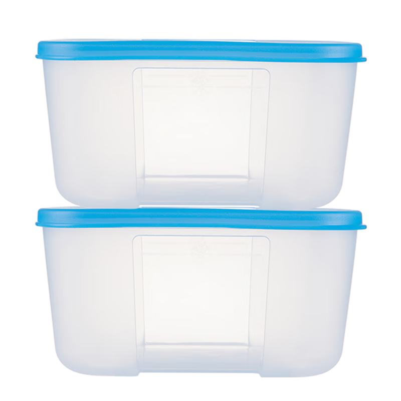特百惠 冷冻保鲜盒家用冰箱密封储藏保鲜收纳盒700mlx2