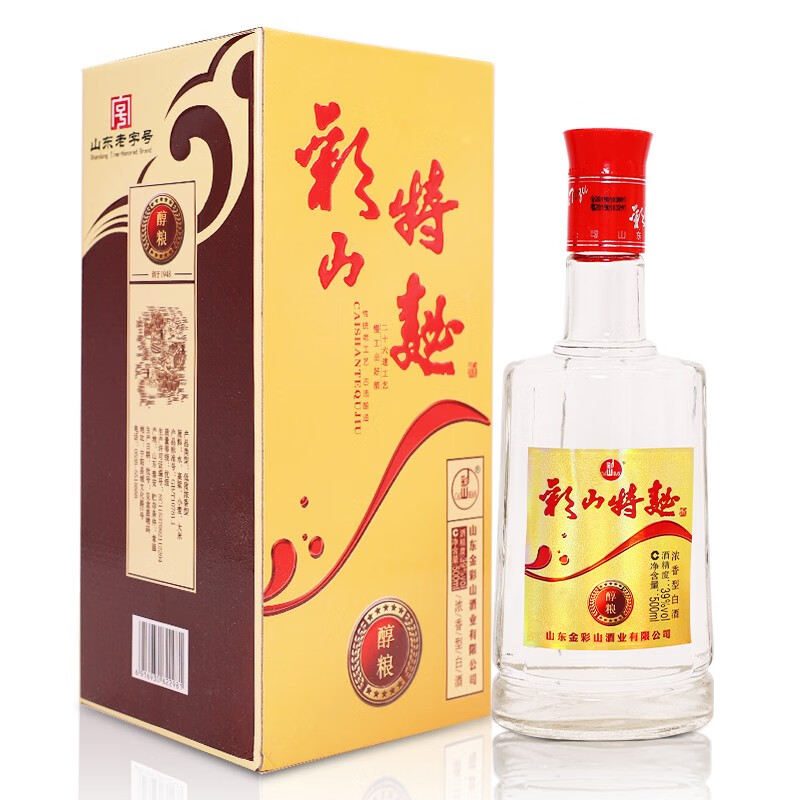 彩山酒 39°彩山特曲醇粮500ml*6 箱