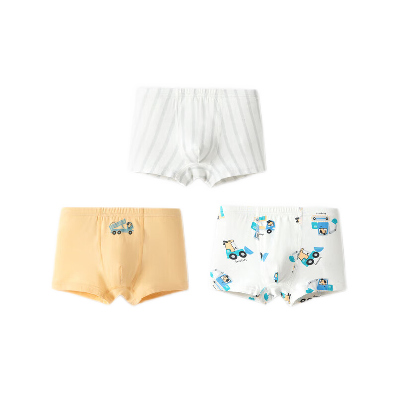 巴拉巴拉男童内裤平角棉儿童四角短裤不夹PP潮宝宝亲肤三条装208924170117