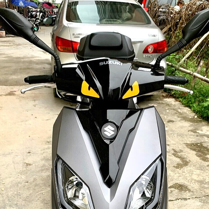 铃木uy125贴纸摩托车通用涂鸦风挡车身尾箱可移贴画 小恶魔贴纸一对