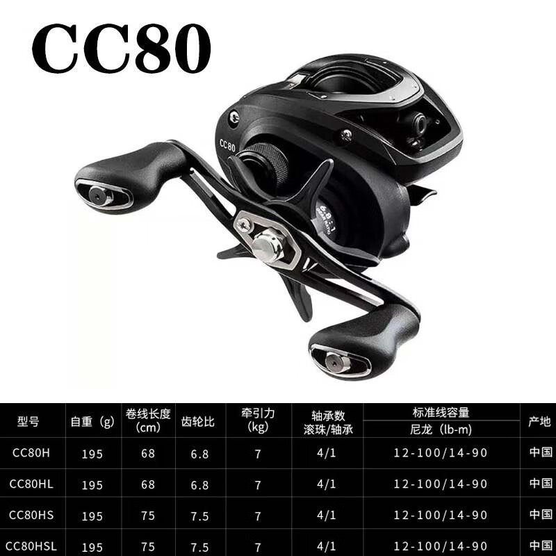 cc80cr80微物泛用巨物远投水滴轮马口海钓路亚钓鱼轮 达瓦cc80h/6