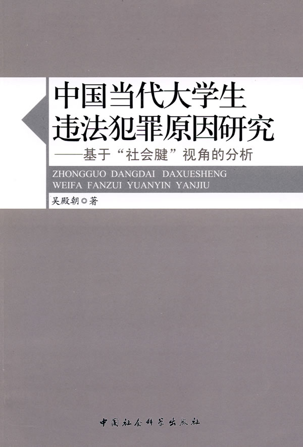 中国当代大学生违法犯罪原因研究基于社会腱视角的分析97875 吴殿朝【正版好书，下单速发】