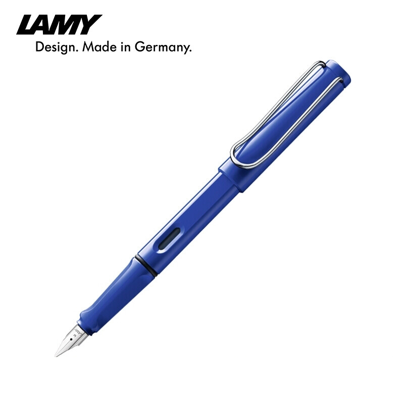 LAMY/凌美钢笔 Safari狩猎系列墨水笔 正姿钢笔大学生文具书写练字签字笔团购定制刻字礼品 蓝色 0.5mm
