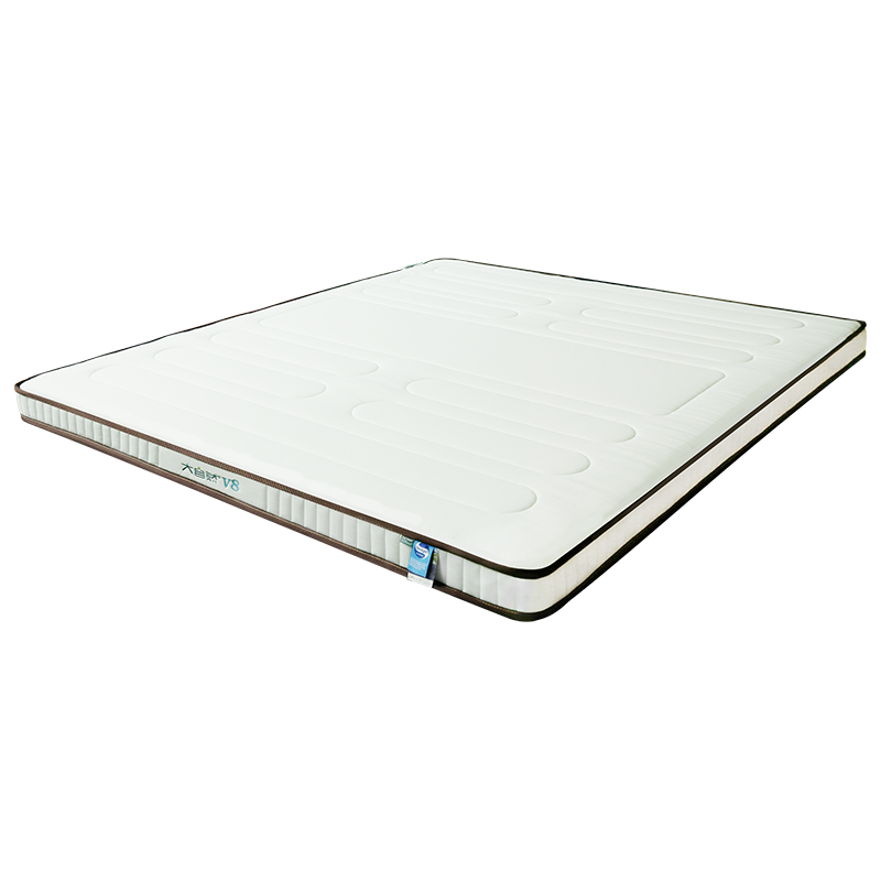 大自然山棕床垫 8CM厚 环保植物弹簧无辐射防潮透气棕垫 单人/双人 静音舒适床褥床垫子【V8】 白色8CM 180*200