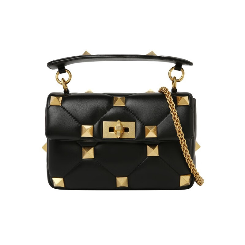 华伦天奴(valentino)早春新品 女包 女士经典roman stud 中号羊皮革