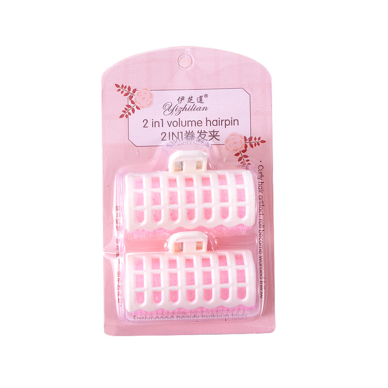 优品卫卷发筒刘海卷八字空气网红卷刘海神器发根蓬松夹空心卷筒刘海夹 升级款粉色【6个夹子+6个发筒】 