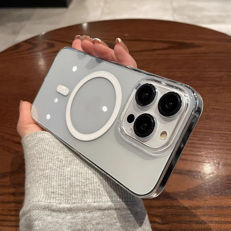【严选百货】适用苹果16手机壳磁吸x亚克力15透明 护镜光面磁吸【带镜头膜】 iPhone16
