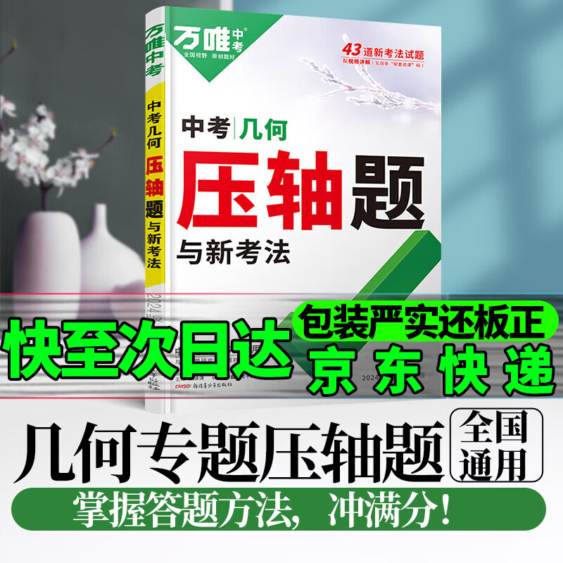 京东配送初中中考几何模型辅助线2024万唯中考数学压轴题初一二三789七八九年级万维 几何压轴题2024