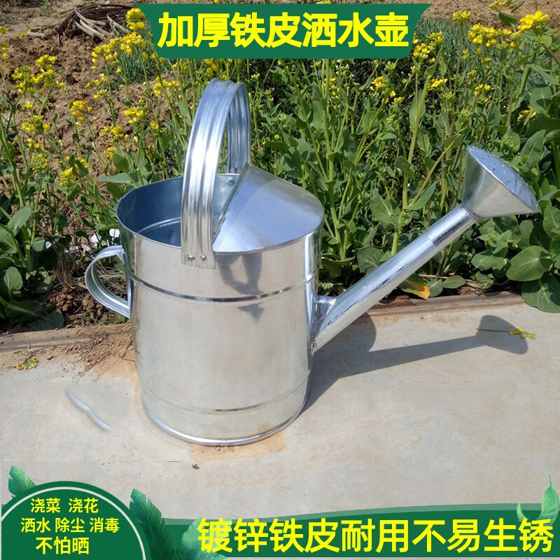 家用农用铁皮洒水壶大容量浇花壶农用浇菜水壶汽车鸭嘴型加水壶长嘴