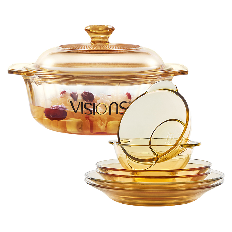 康宁(visions) 康宁餐具康宁锅具套装系列 百丽耐热玻璃碗碟盘套装