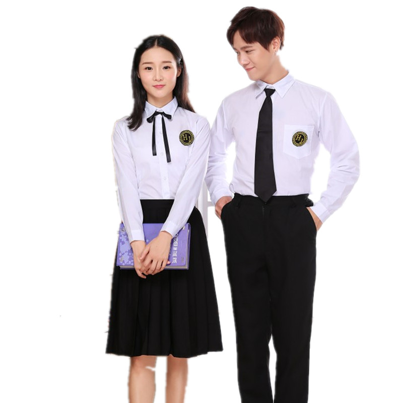 携鱼演出服中学生初中生大合唱团毕业礼服男女诗歌朗诵表演队礼服比赛服装 黑男长袖一套160cm 虎窝购