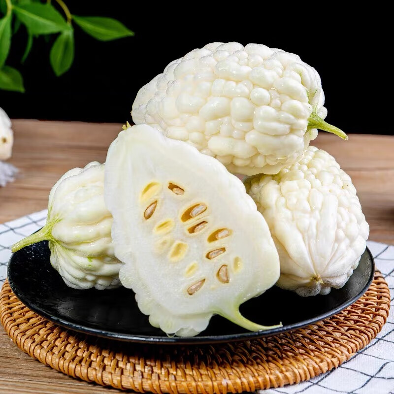 白玉苦瓜新鲜台湾苹果苦瓜500g不苦生吃沙拉蔬菜食用迷你小苦瓜 500g
