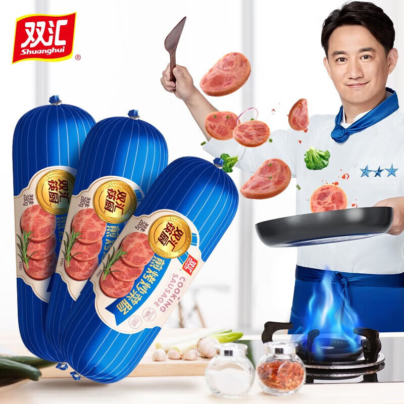 双汇筷厨(煎烤炒菜肠)280g*7支即食火腿肠零食年货 280g*7支