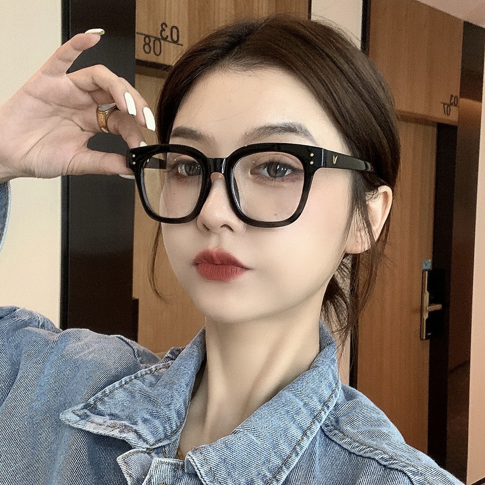 狮立顿 黑框眼镜女韩版潮粗框大框雪梨同款方框斯文败类素颜神器眼