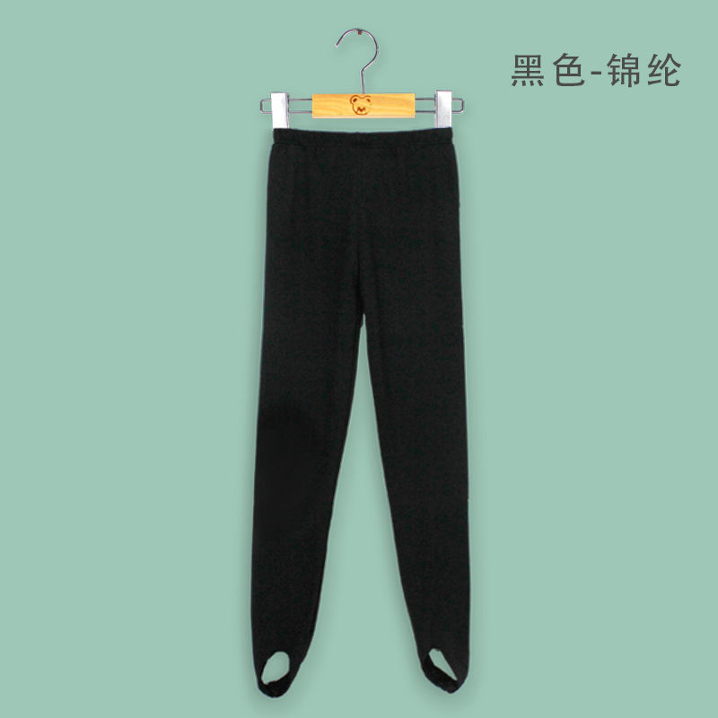 珍妮羊儿童舞蹈袜春夏薄款连裤袜白色女童打底裤宝宝踩脚裤女孩袜裤袜子 黑色-丝滑锦纶-独立三角裆-弹力好 105码(身高101-110cm)
