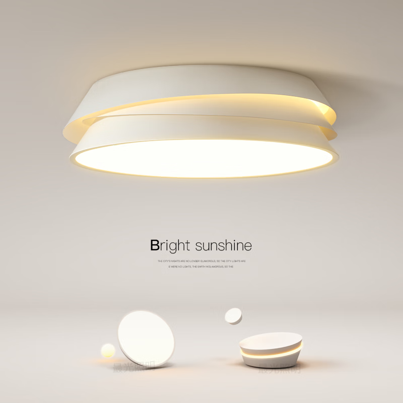 半凡简约现代led吸顶灯创意圆形卧室灯设计师客厅灯餐厅书房中山灯具