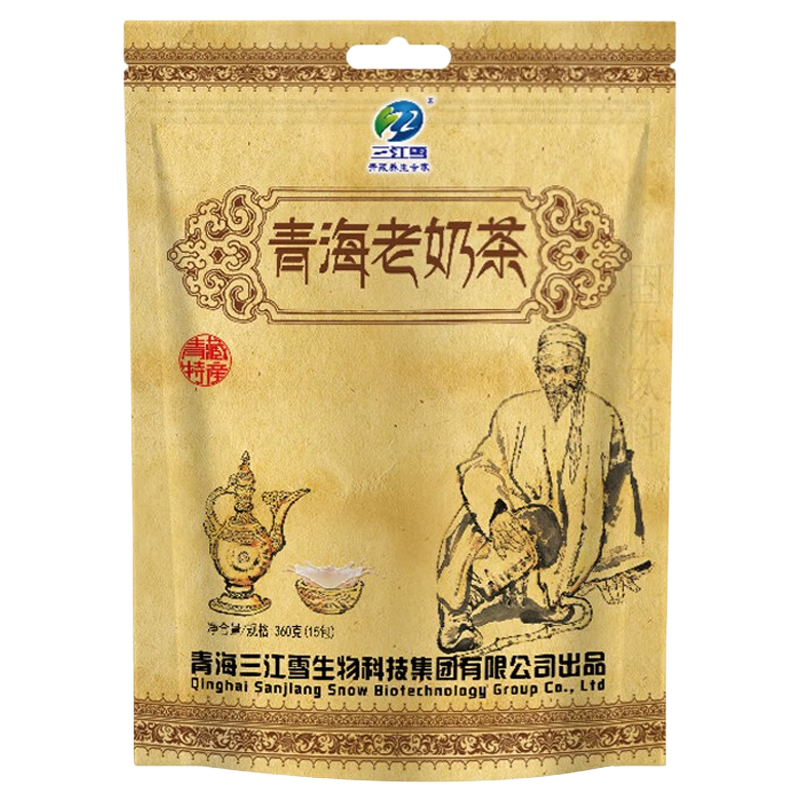 三江雪 青藏养生专家【青海特产】三江雪 青海老奶茶咸味 西北风味奶茶 360g/袋饮品 4袋 360g 咸味老奶茶