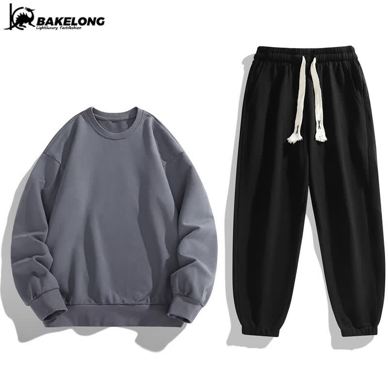 巴克龙（bakeLong）男装套装卫衣套装男春秋运动两件套卫衣裤子休闲男装 灰色 3XL怎么看?