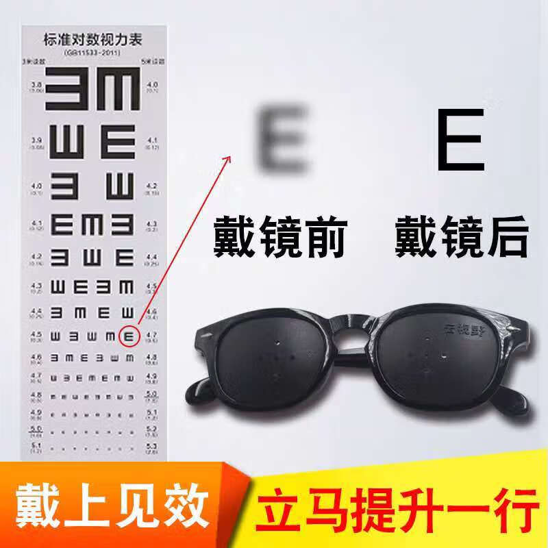 儿童斜视矫正器眼镜视觉训练斜视矫正眼镜小孔针孔眼镜男女矫正 经典