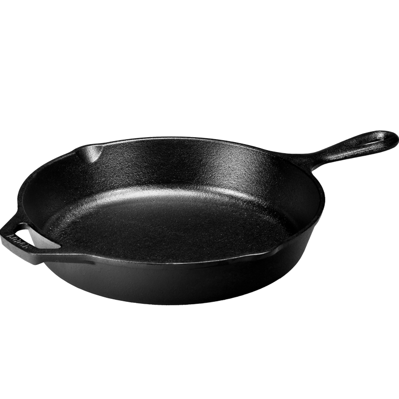 LODGE【美國進口】26CM 不易粘鑄鐵鍋無涂層牛排煎鍋通用款L8SK3