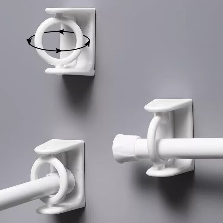 旋转环形挂钩免打孔强力粘胶无痕粘钩厨房卫生间专用多功能固定器 旋转挂环2对装