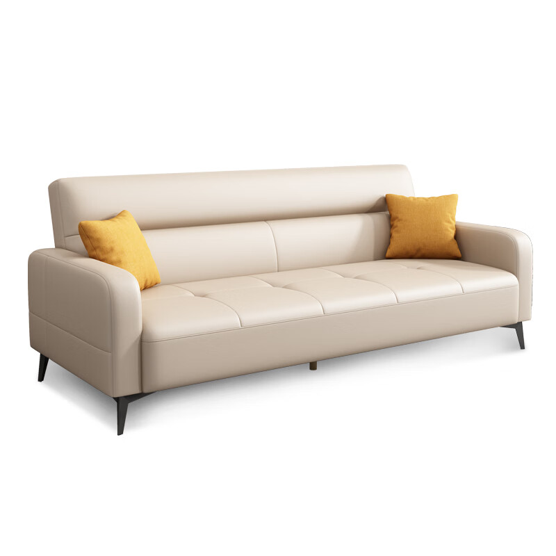 云弘亿艺沙发床折叠新款弹簧科技布防刮猫爪皮双三四人位卧室客厅小户型 13号青蓝色(免洗科技布)弹簧款 四人位 (长2.1m*1.1m)乳胶+抱枕