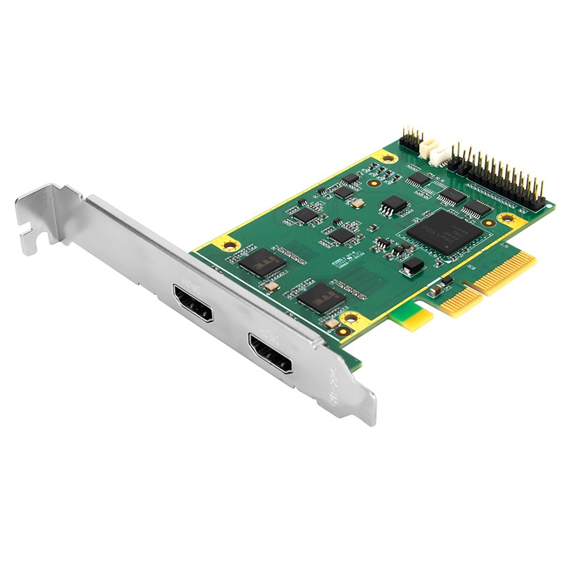 天创恒达 tc410n2 hdmi视频采集卡2路直播高清推流切换pci-e内置