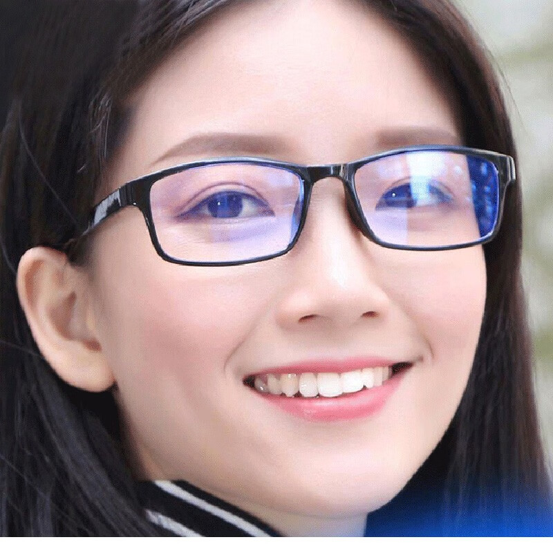 帕米澳（PAMIAO）防蓝光眼镜可配近视男女黑框眼镜近视网上配镜看手机电脑平光 0度-平光防蓝光眼镜