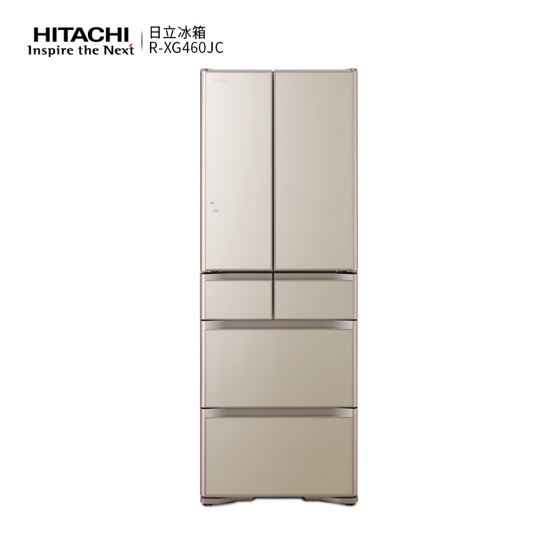 日立（HITACHI）日本原装进口430L黑科技真空保鲜自动制冰风冷无霜高端电冰箱R-XG460JC水晶雅金