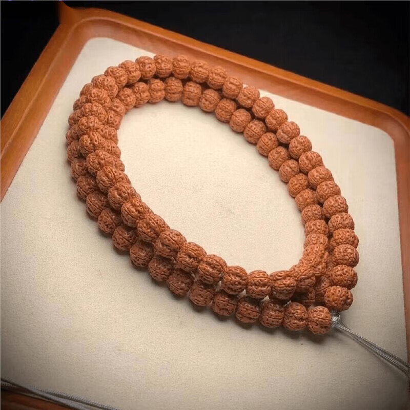 文玩堂：刑天深沟大梅花金刚菩提24+mm 耕鸿爆肉小金刚菩提子108 颗老树梅花桩花王原籽双龙纹文玩佛珠手