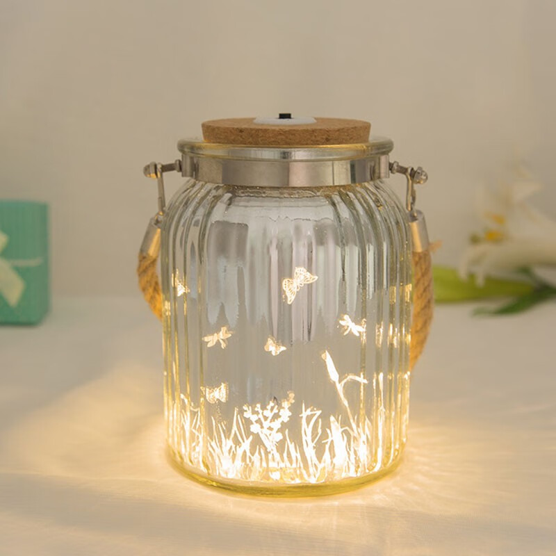 倾阑 千纸鹤折纸瓶子 发光许愿瓶diy星星瓶玻璃瓶幸运星空瓶毕业礼物