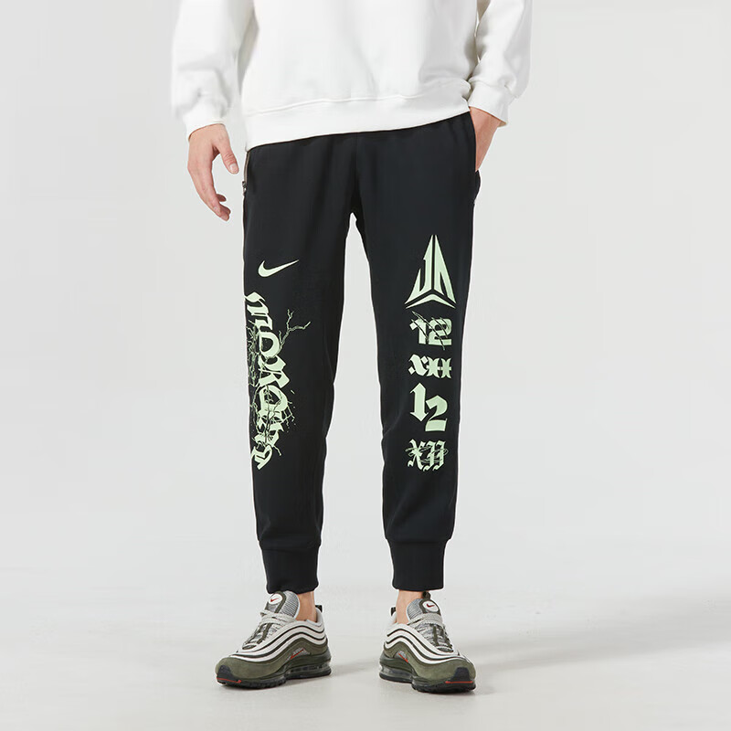 耐克（NIKE）男子 PANTS 运动 印花收口长裤 FN2995-010/黑色 M