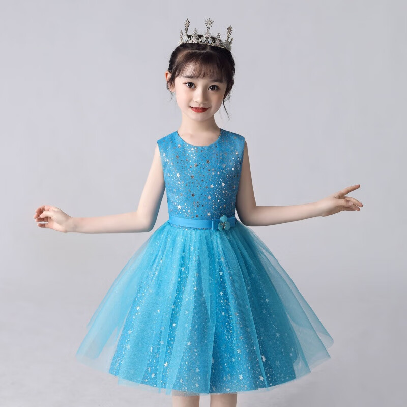 布恋猫舞蹈服儿童表演服大合唱演出服女童公主裙纱裙小主持人朗诵比赛