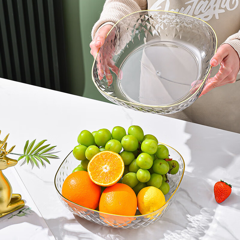 雅空水果盘家用客厅茶几零食托盘ins风糖果干果网红轻奢简约新款果盒