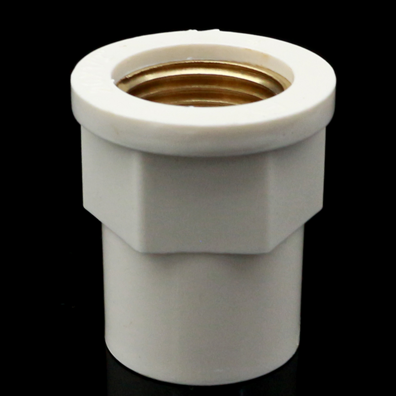 给水pvc水管铜内丝接头20-32 直通 管件内牙直接供水给水 20*1/2