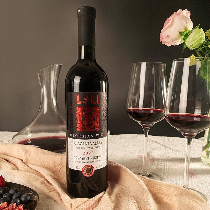 拉里(lali)cheers齐饮格鲁吉亚拉里阿拉扎尼红酒lali半甜红葡萄酒甜型