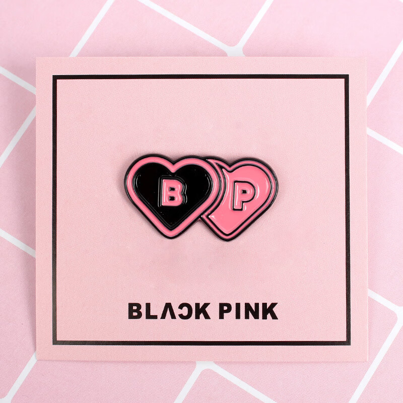 粉锤blackpink周边金属徽章lisa jennie rose jisoo收藏应援胸针 bp款