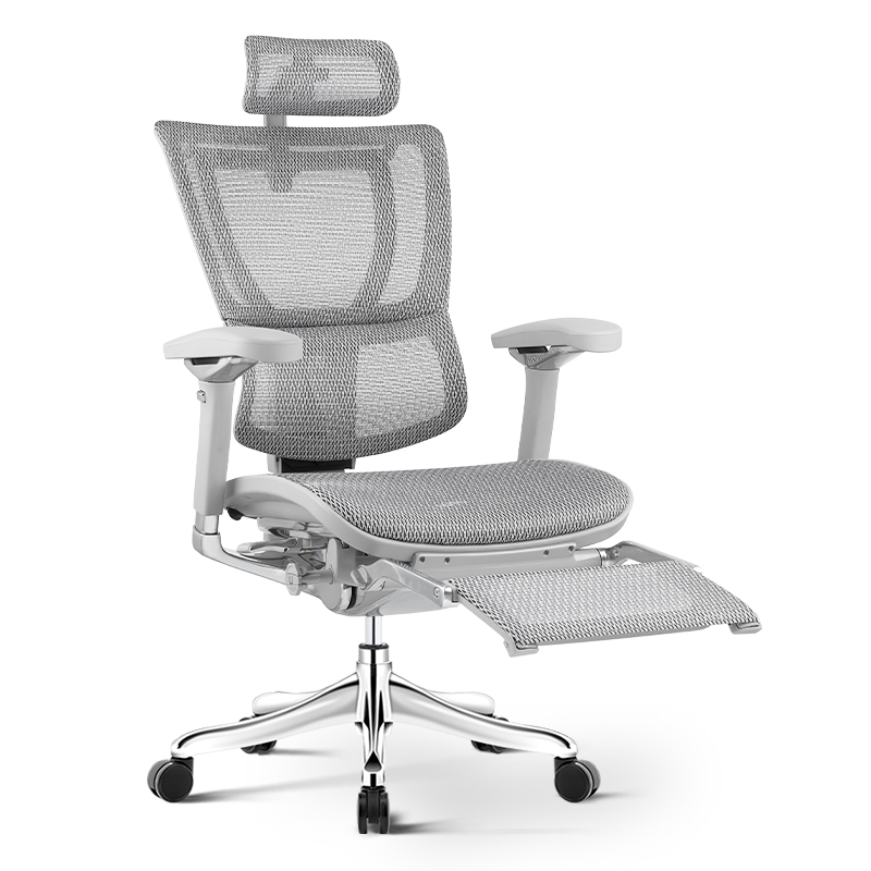 保友优旗舰 高端人体工学椅电脑椅家用游戏电竞椅学习办公椅可躺老板椅休闲午休椅子 灰框-银白色(美国网)+躺舒宝 旗舰版