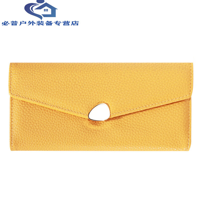 山头林村女士钱包荔枝纹手拿钱包ins小众时尚大容量学生零钱夹潮 黄色