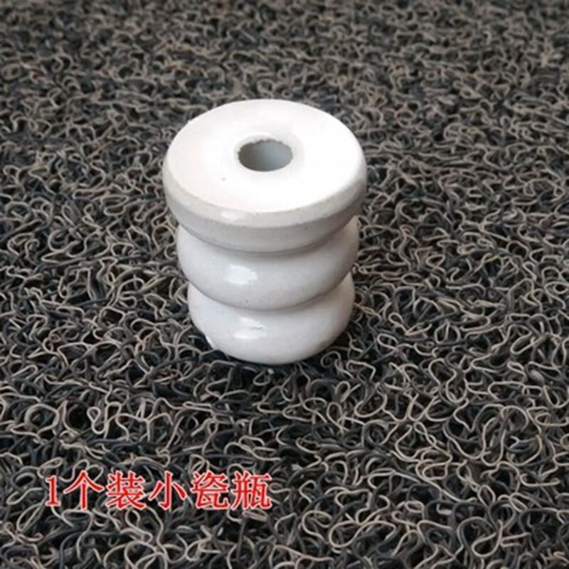 针娘低压电力瓷瓶蝶式绝缘子电线杆架磁壶线路茶台茶托线路拉线绝缘子