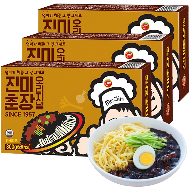 真味韩国原装进口春酱300g 韩式炸酱面调味酱淳酱炒面拌面酱料调料包