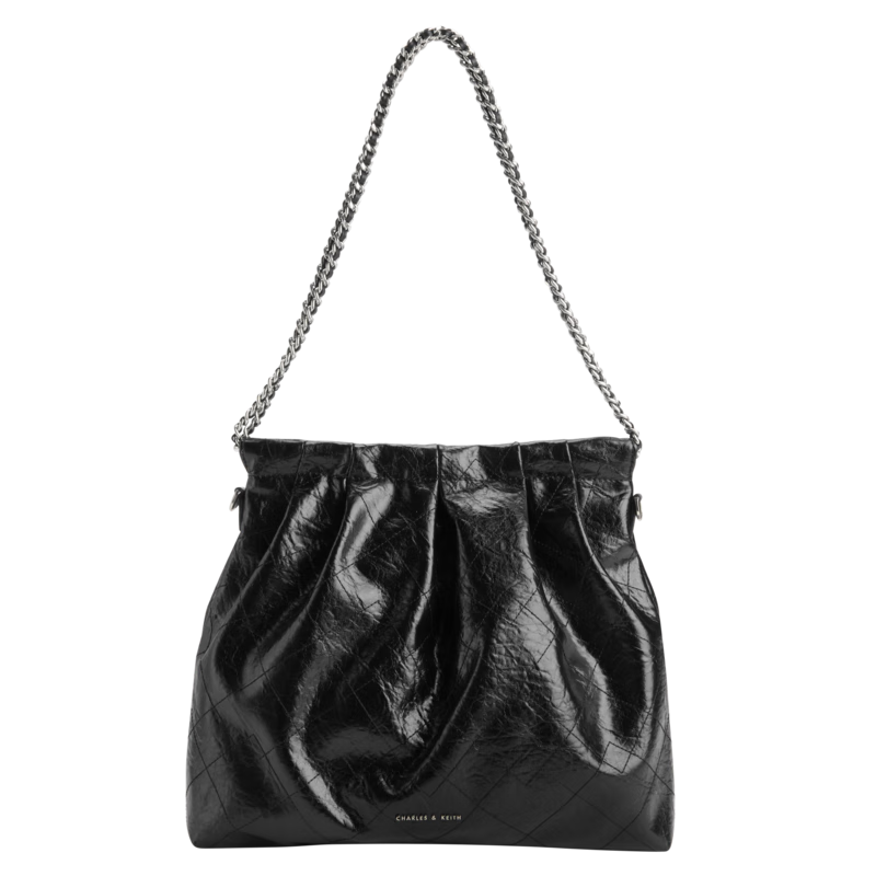 CHARLES&KEITH��ĸ�������������˰����ذ�����б���Ů����������CK2-40671449 ��L�š�Noir���� L