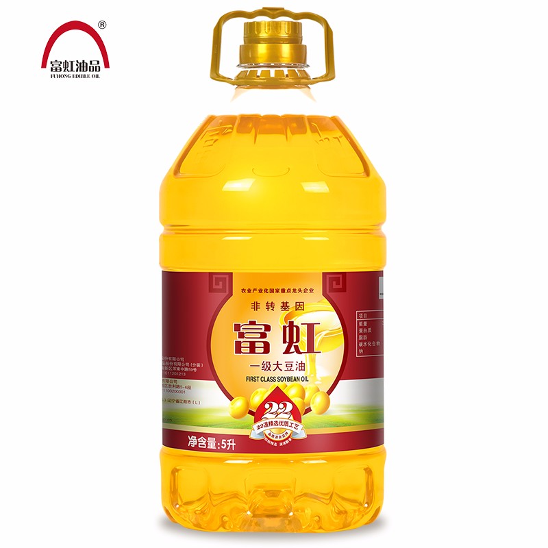 富虹油品 富虹 非转基因 一级 大豆油 清香 清炒拌菜食用油 5L