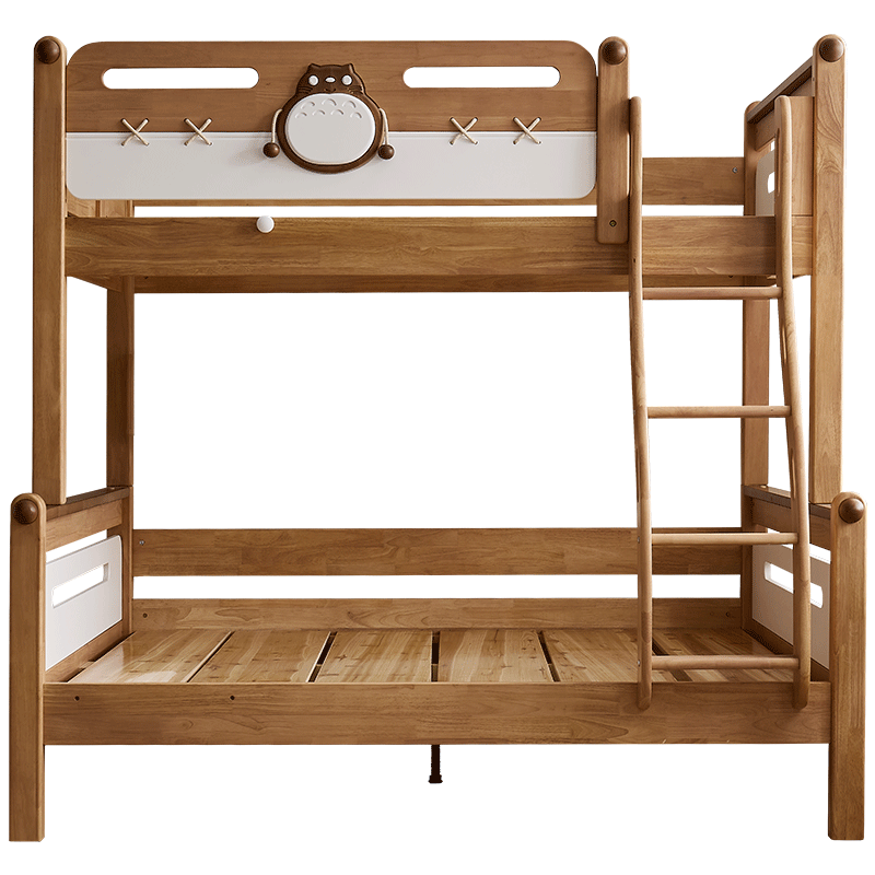 全友家居 实木高低床男孩女孩青少年原木风上下铺床家具1.