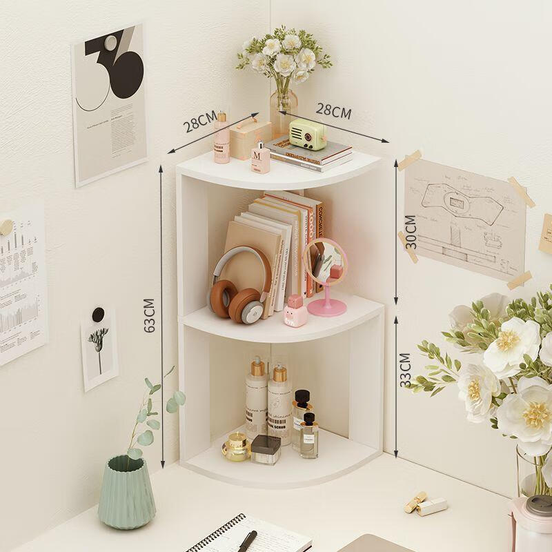 佳曲美小型书架 床头书架床角置物架大学宿舍上铺神器下铺床头收纳柜