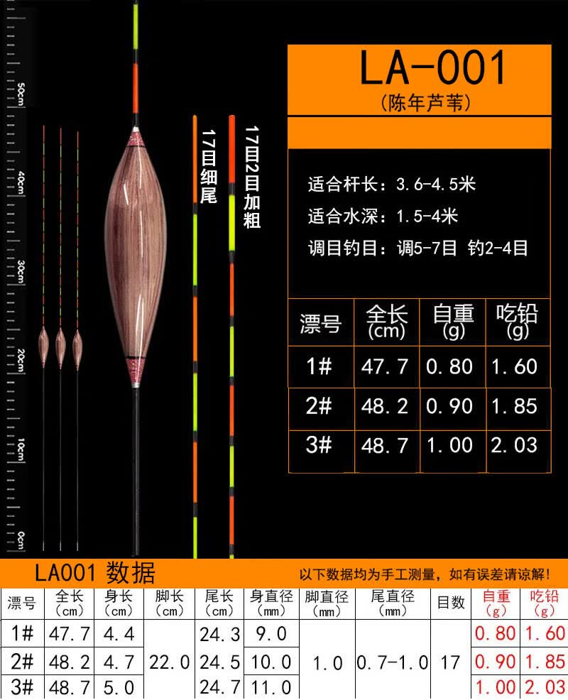 元族芦苇浮漂黑坑鲤鱼轻口鲫鱼漂高灵敏加粗细尾鱼漂手工浮标套装 la