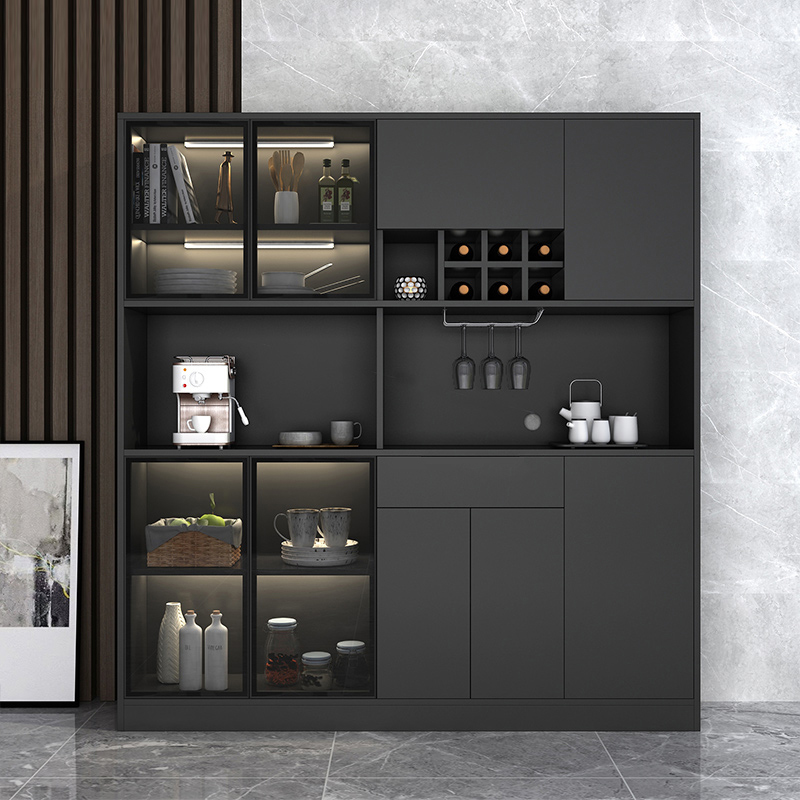 米朗豪 轻奢餐边柜现代简约酒柜一体厨房柜子储物柜客厅靠墙高柜餐厅