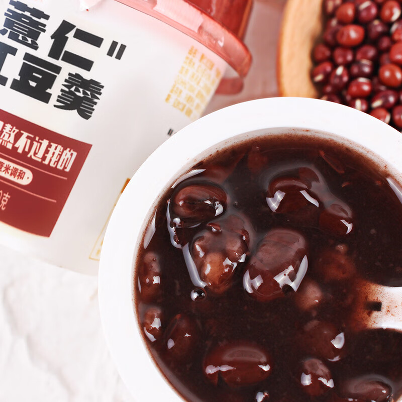 云舵 甜品红豆薏仁羹粥180克x12杯礼盒装速食杂粮熬夜开盖即食 180克