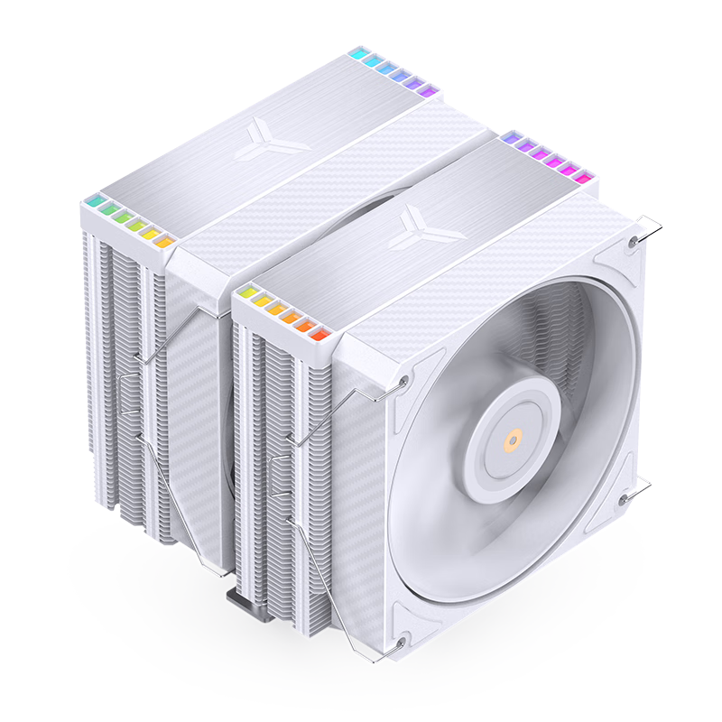 乔思伯(JONSBO)HX6280白色 双塔CPU散热器(6热管/鳍片/铜底钎焊/顶部铝拉丝顶盖/130+120mm高性能PWM风扇)实付500元,折合250/件